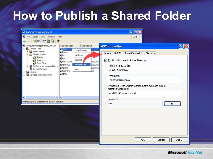 How to Publish a Shared Folder How to Publish a Shared Folder