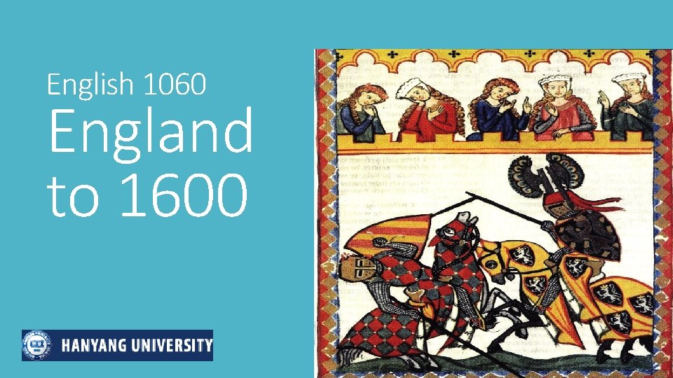 English 1060 England to 1600 