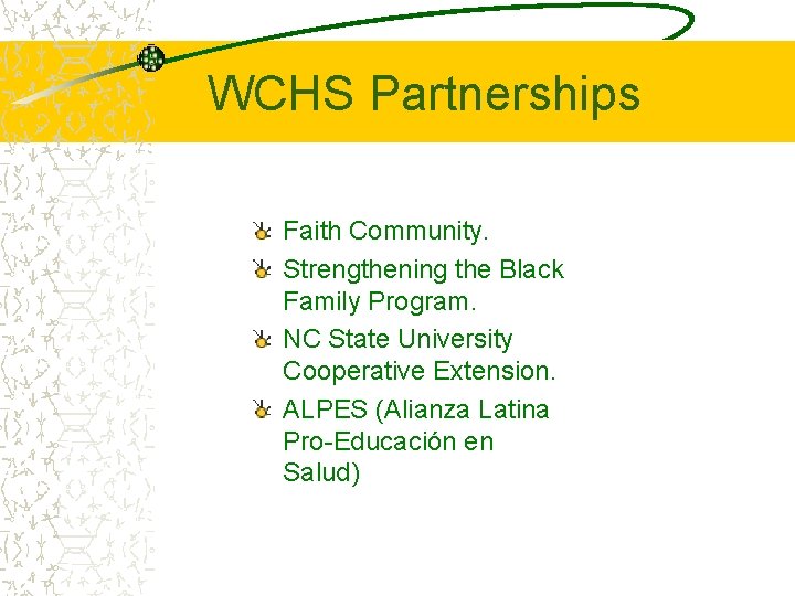 WCHS Partnerships Faith Community. Strengthening the Black Family Program. NC State University Cooperative Extension.