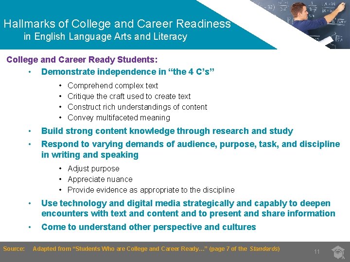 Hallmarks of College and Career Readiness in English Language Arts and Literacy College and