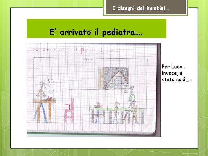 I disegni dei bambini… E’ arrivato il pediatra…. Per Luca , invece, è stato