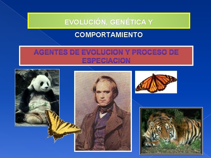 EVOLUCIÓN, GENÉTICA Y COMPORTAMIENTO 