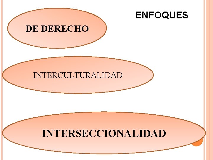 ENFOQUES DE DERECHO INTERCULTURALIDAD INTERSECCIONALIDAD 