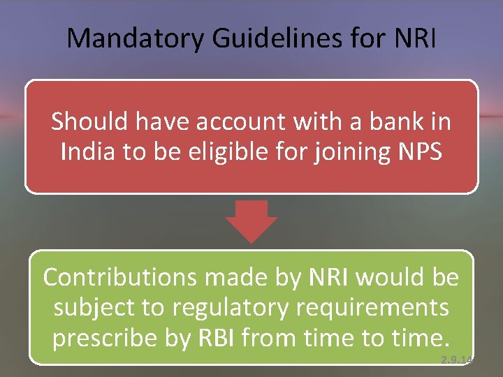 Mandatory Guidelines for NRI Should have account with a bank in India to be Mandatory Guidelines for NRI Should have account with a bank in India to be