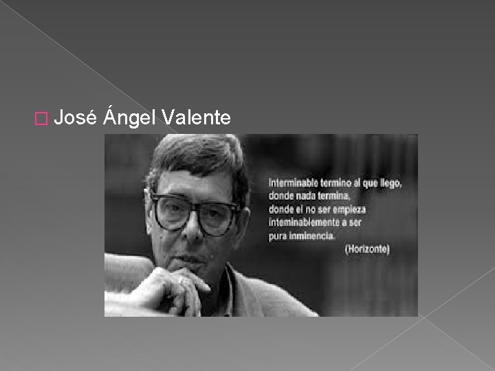 � José Ángel Valente 