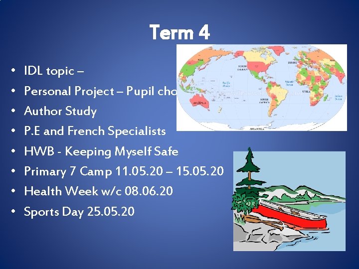 Term 4 • • IDL topic – Personal Project – Pupil choice Author Study