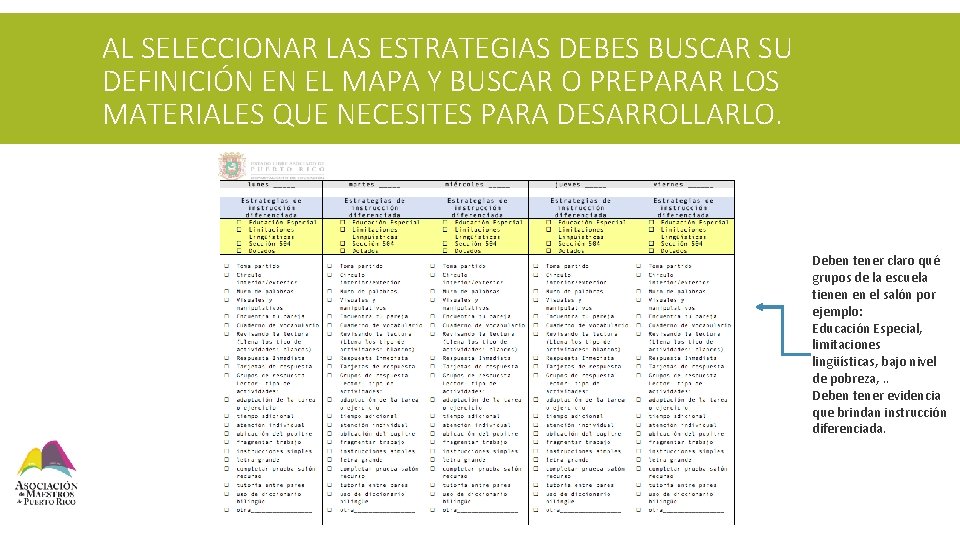 AL SELECCIONAR LAS ESTRATEGIAS DEBES BUSCAR SU DEFINICIÓN EN EL MAPA Y BUSCAR O