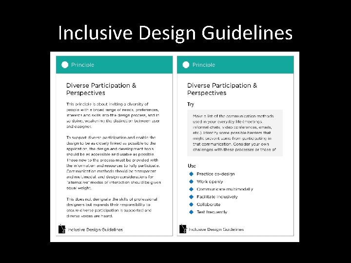 Inclusive Design Guidelines 