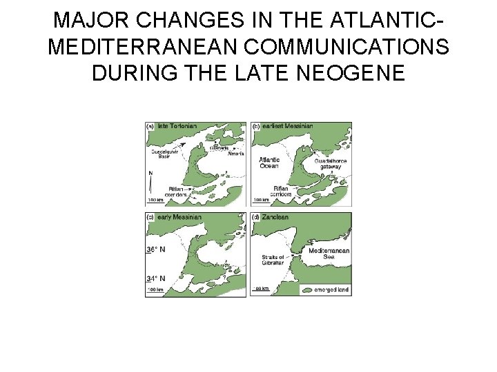 MAJOR CHANGES IN THE ATLANTICMEDITERRANEAN COMMUNICATIONS DURING THE LATE NEOGENE 