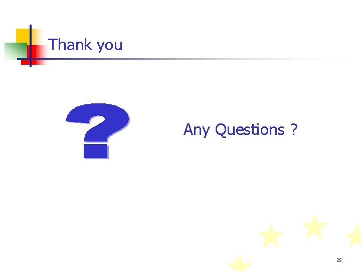 Thank you Any Questions ? 25 