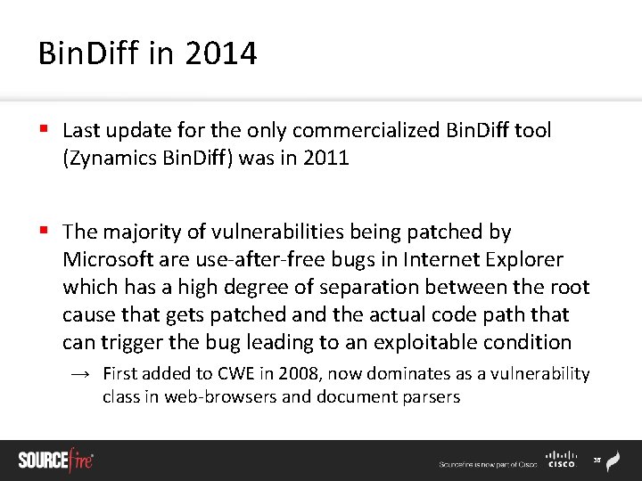 Bin. Diff in 2014 § Last update for the only commercialized Bin. Diff tool