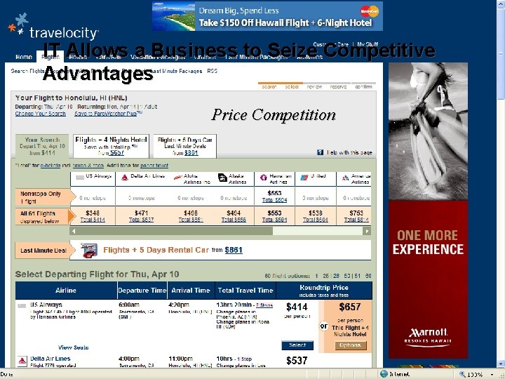 IT Allows a Business to Seize Competitive Advantages Price Competition EMBA 226 • College