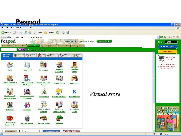 Peapod Virtual store EMBA 226 • College of Business Administration • California State University,