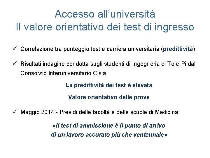 Orientamento E Ammissione Alluniversit Dati Aggiornati E Proposte