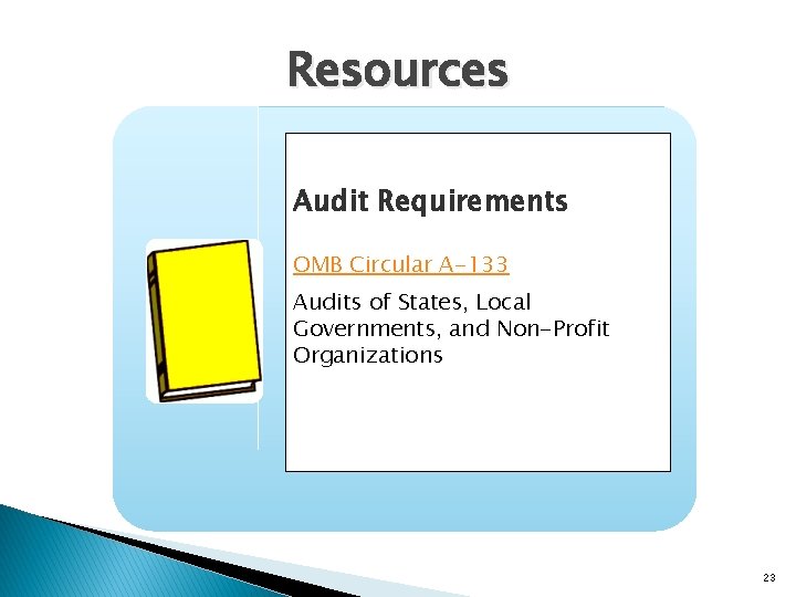 Resources Audit Requirements OMB Circular A-133 Audits of States, Local Governments, and Non-Profit Organizations