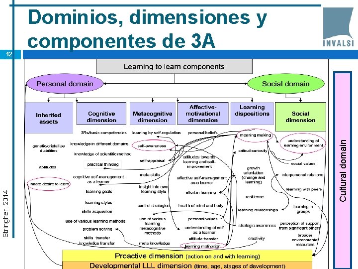 Cultural domain Stringher, 2014 12 Dominios, dimensiones y componentes de 3 A 