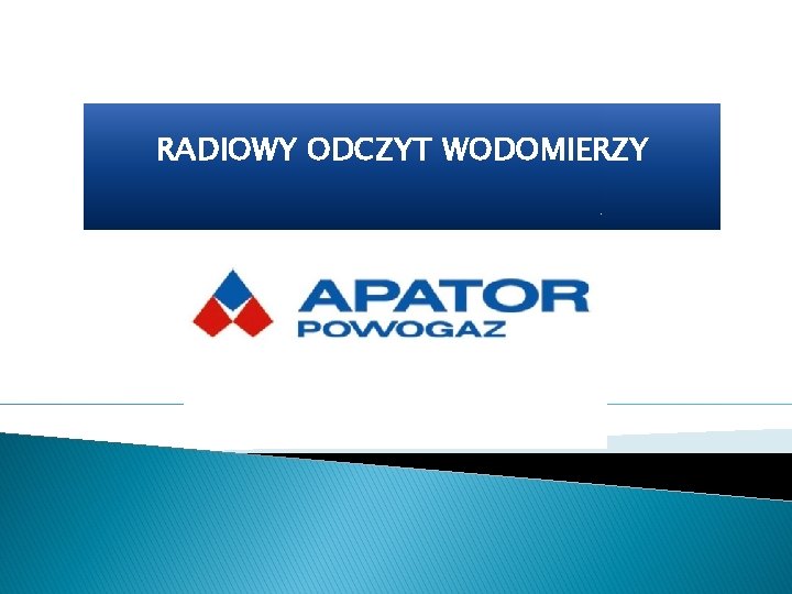 RADIOWY ODCZYT WODOMIERZY 