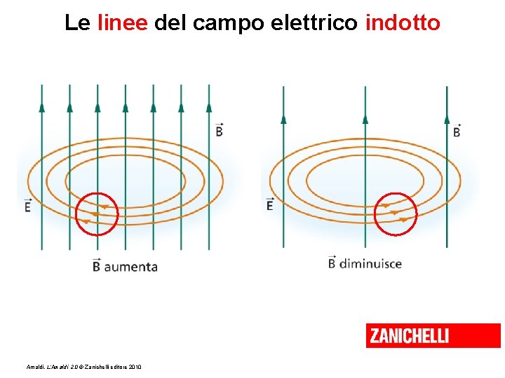 Le linee del campo elettrico indotto Amaldi, L’Amaldi 2. 0 © Zanichelli editore 2010