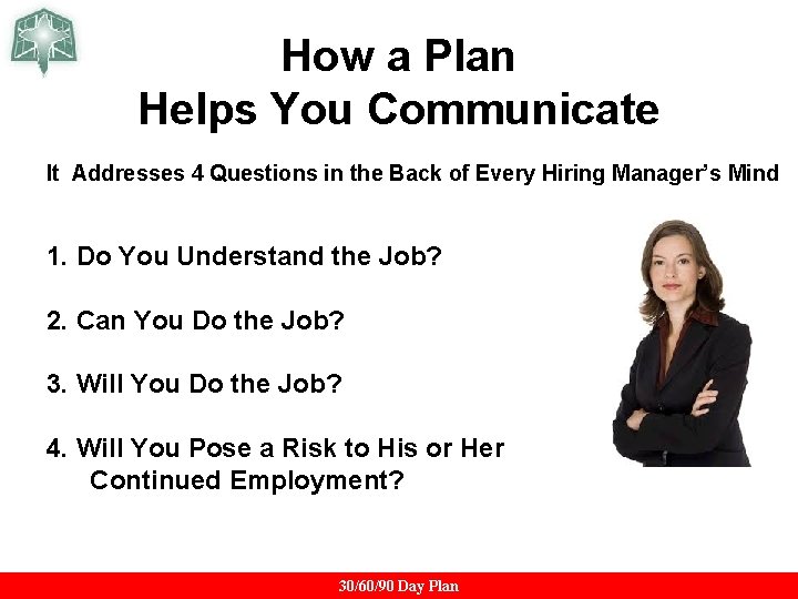 How a Plan Helps You Communicate It Addresses 4 Questions in the Back of How a Plan Helps You Communicate It Addresses 4 Questions in the Back of