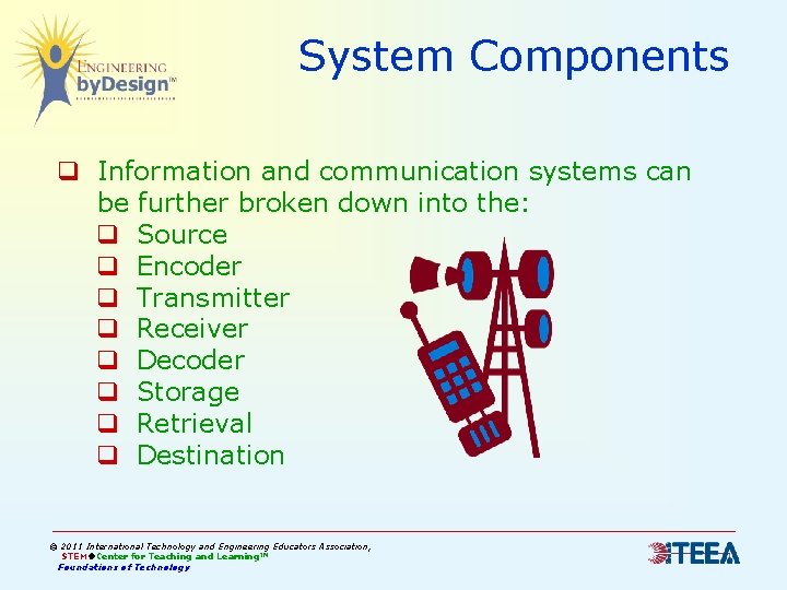 System Components q Information and communication systems can be further broken down into the: System Components q Information and communication systems can be further broken down into the: