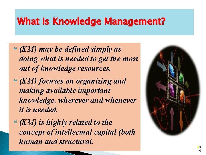 What is Knowledge Management? (KM) may be defined simply as doing what is needed