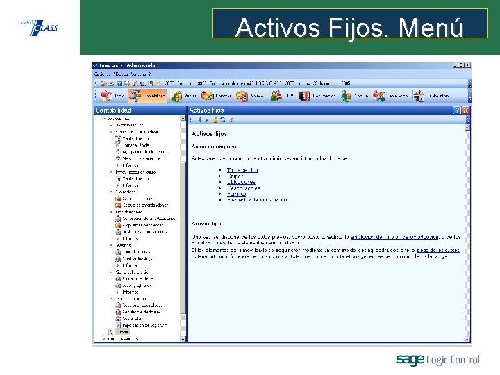 Activos Fijos. Menú 