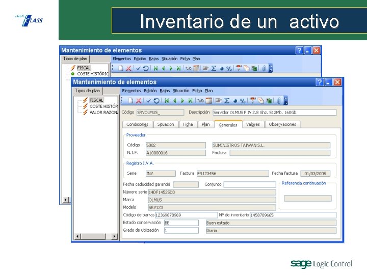 Inventario de un activo 