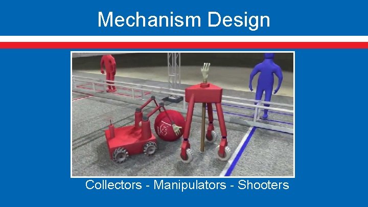 Mechanism Design Collectors - Manipulators - Shooters 