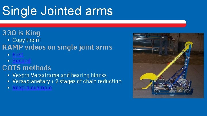 Single Jointed arms 330 is King • Copy them! RAMP videos on single joint