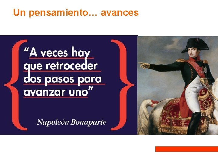Un pensamiento… avances Un pensamiento… avances