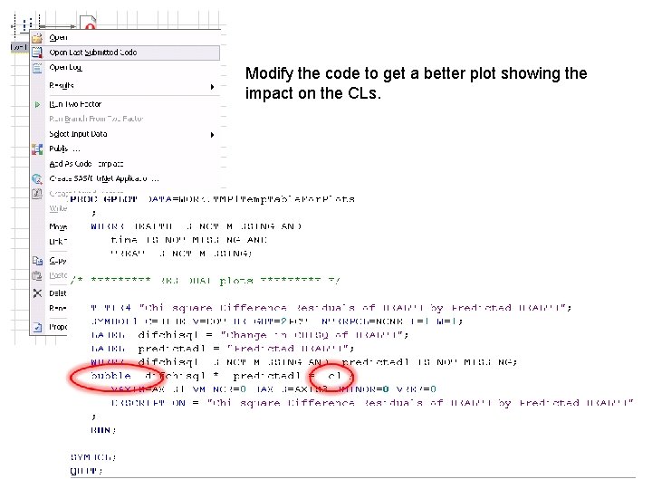 Modify the code to get a better plot showing the impact on the CLs.