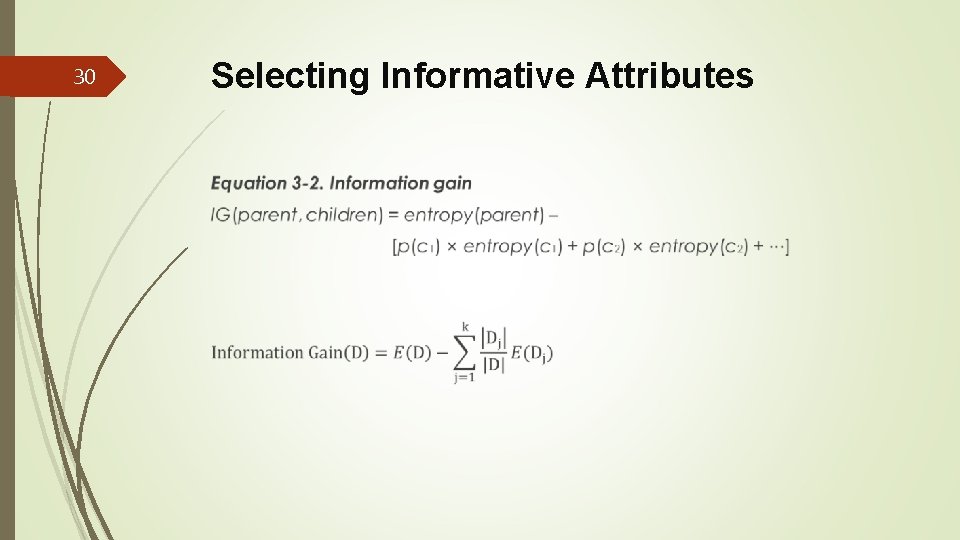 30 Selecting Informative Attributes 