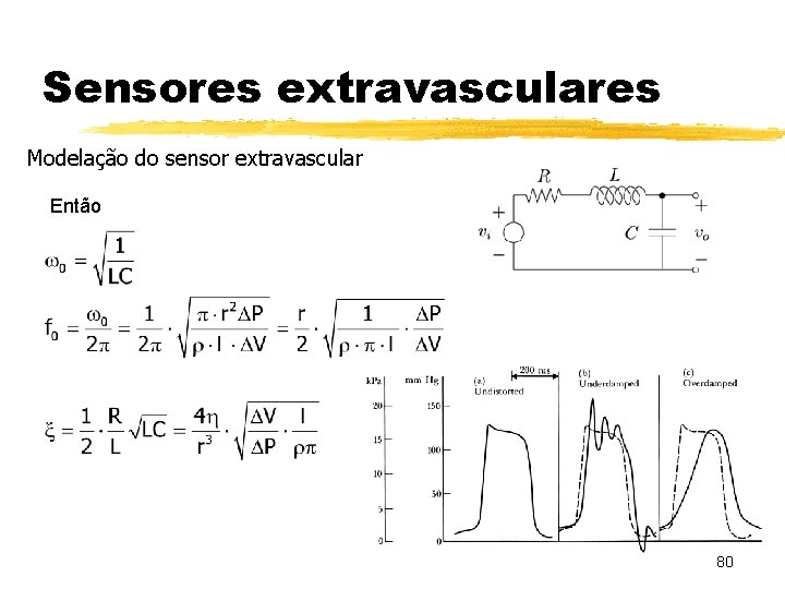 Sensores extravasculares Modelação do sensor extravascular Então 80 