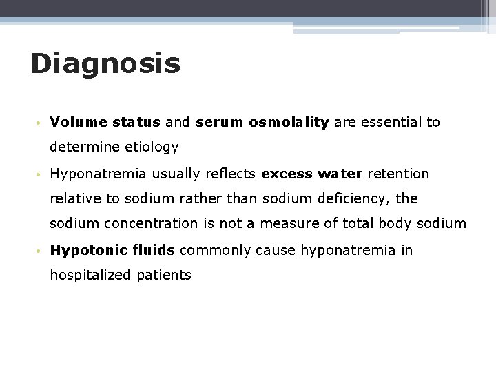 Approach to the patient with electrolyte disorders