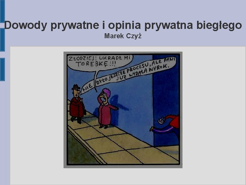 Dowody prywatne i opinia prywatna biegłego Marek Czyż 