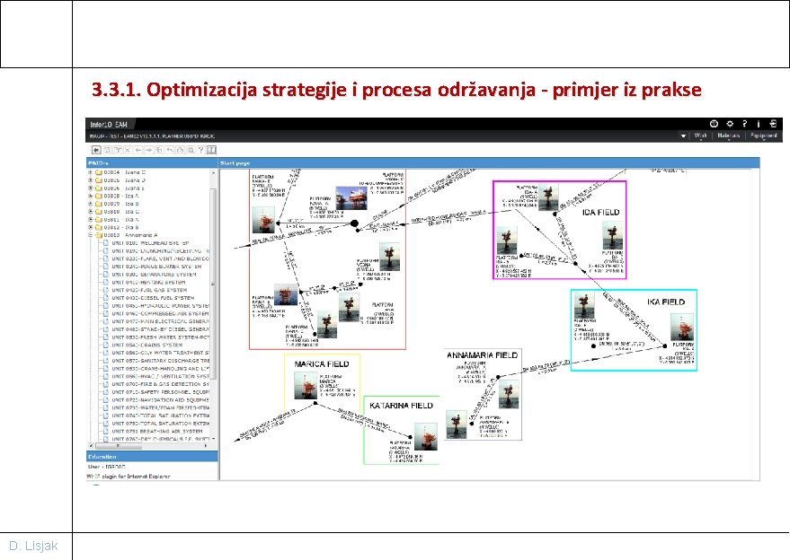 3. 3. 1. Optimizacija strategije i procesa održavanja - primjer iz prakse D. Lisjak