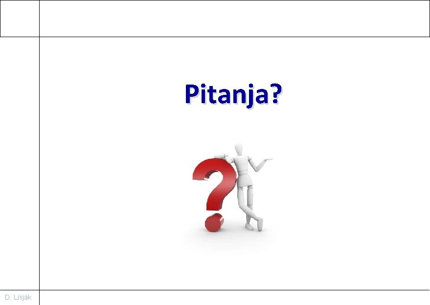 Pitanja? D. Lisjak 