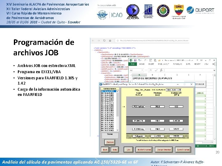 XIV Seminario ALACPA de Pavimentos Aeroportuarios XII Taller Federal Aviation Administration VII Curso Rápido XIV Seminario ALACPA de Pavimentos Aeroportuarios XII Taller Federal Aviation Administration VII Curso Rápido