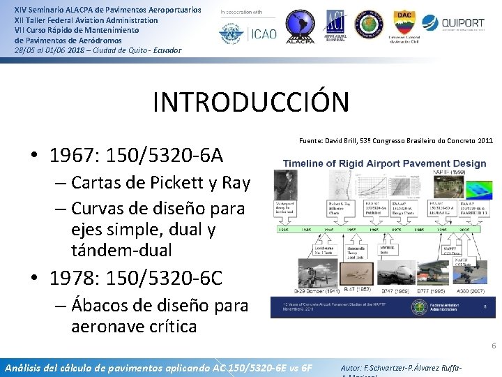 XIV Seminario ALACPA de Pavimentos Aeroportuarios XII Taller Federal Aviation Administration VII Curso Rápido XIV Seminario ALACPA de Pavimentos Aeroportuarios XII Taller Federal Aviation Administration VII Curso Rápido