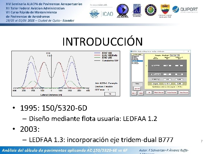 XIV Seminario ALACPA de Pavimentos Aeroportuarios XII Taller Federal Aviation Administration VII Curso Rápido