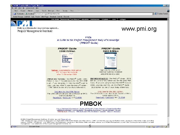 www. pmi. org PMBOK 5 