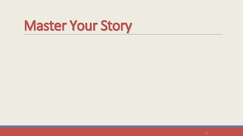 Master Your Story 12 