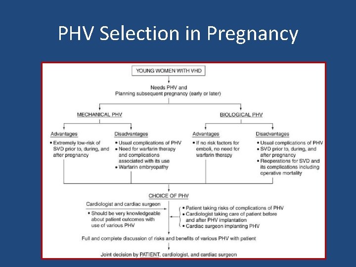 PHV Selection in Pregnancy 