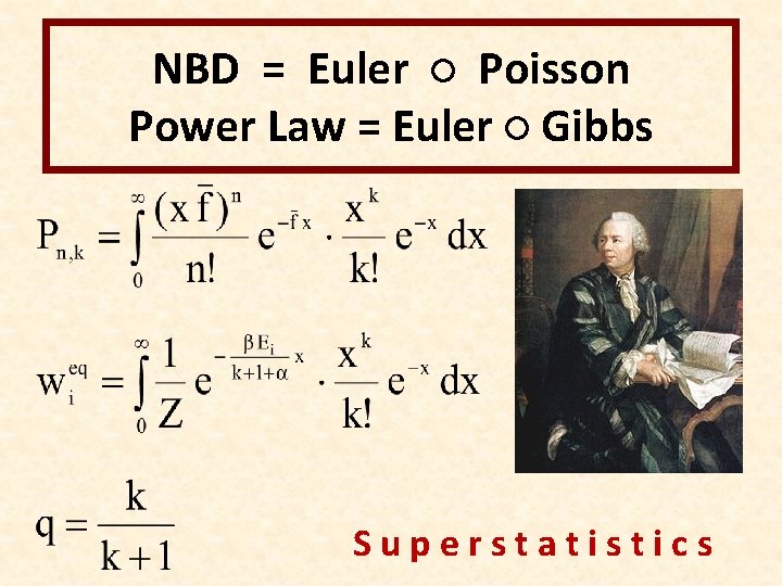 NBD = Euler ○ Poisson Power Law = Euler ○ Gibbs Superstatistics 