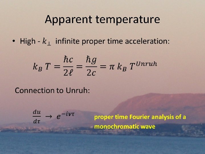 Apparent temperature • 