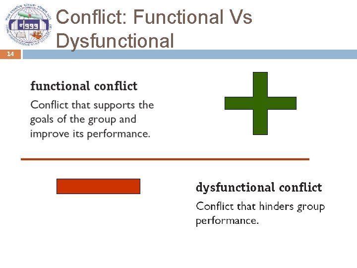 14 Conflict: Functional Vs Dysfunctional 