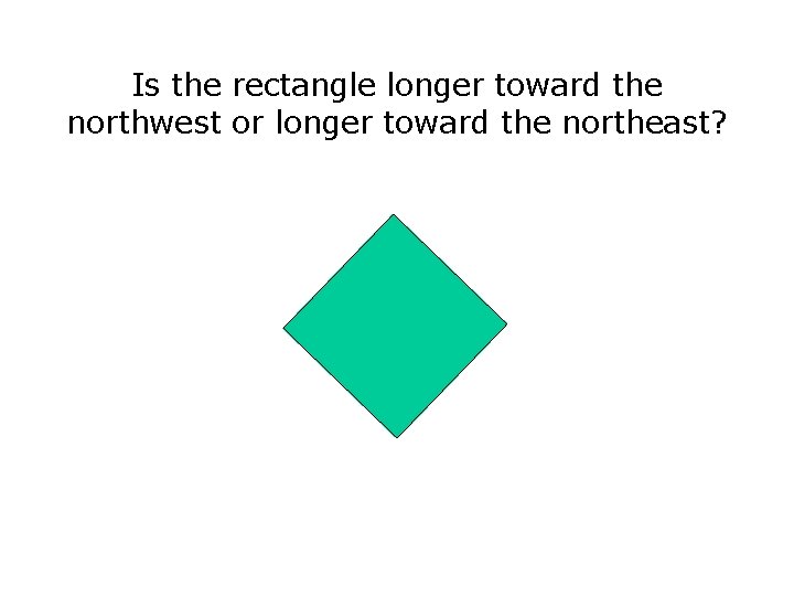 Is the rectangle longer toward the northwest or longer toward the northeast? 