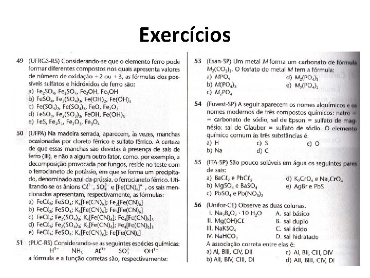 Exercícios 