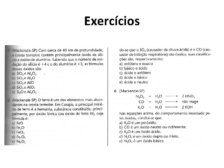 Exercícios 