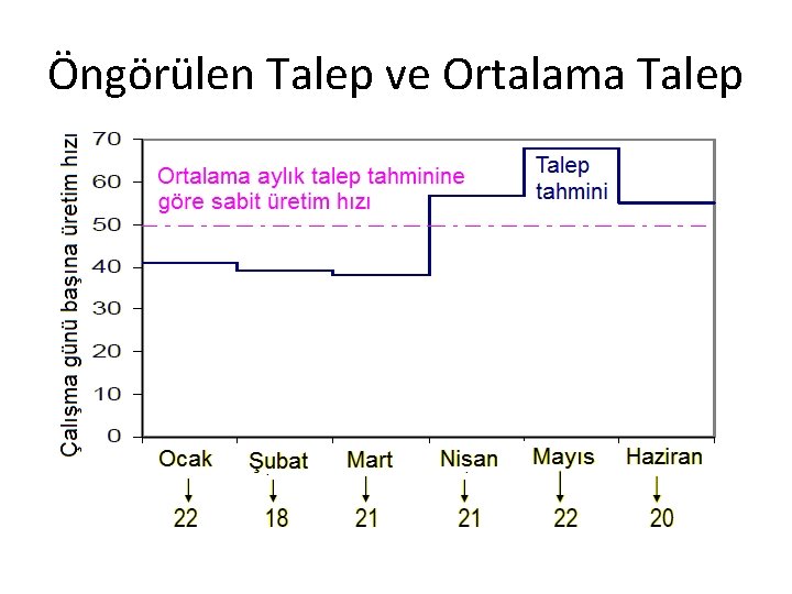 Öngörülen Talep ve Ortalama Talep 